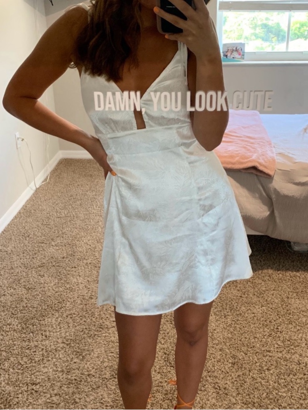 Lulus white dress - perfect for graduation!